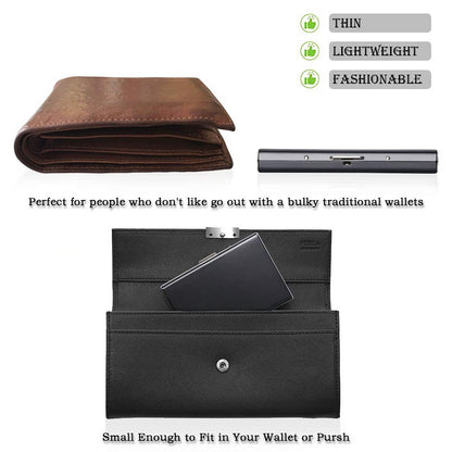 Ultra-Slim Stainless Steel RFID Card Holder – Secure ID & Credit Card Protector