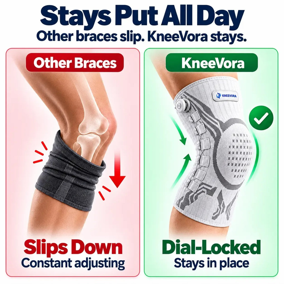Adjustable Compression Knee Support with Micro-Dial Knob – Perfect Fit for Active Lifestyles