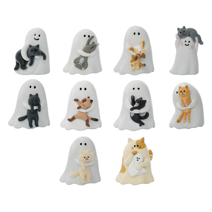 Kawaii Cat Blind Box Ceramic Figurine – 9-Piece Collectible Set, No Duplicates