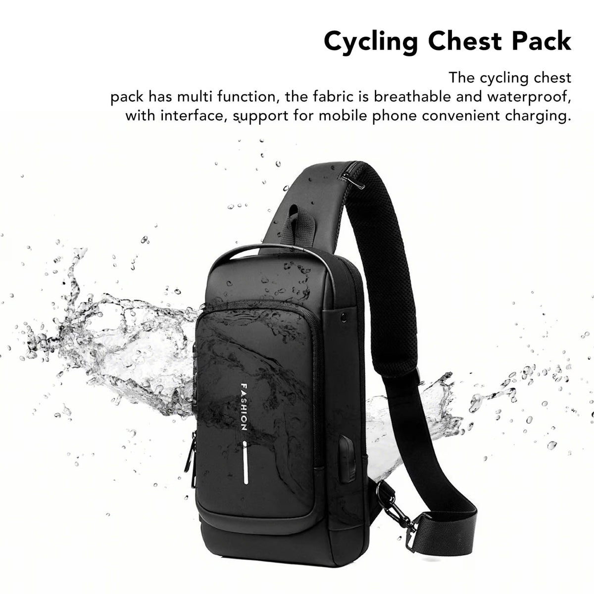 ProLock Anti-Theft Chest Bag – Combination Lock, Oxford Sling Pack