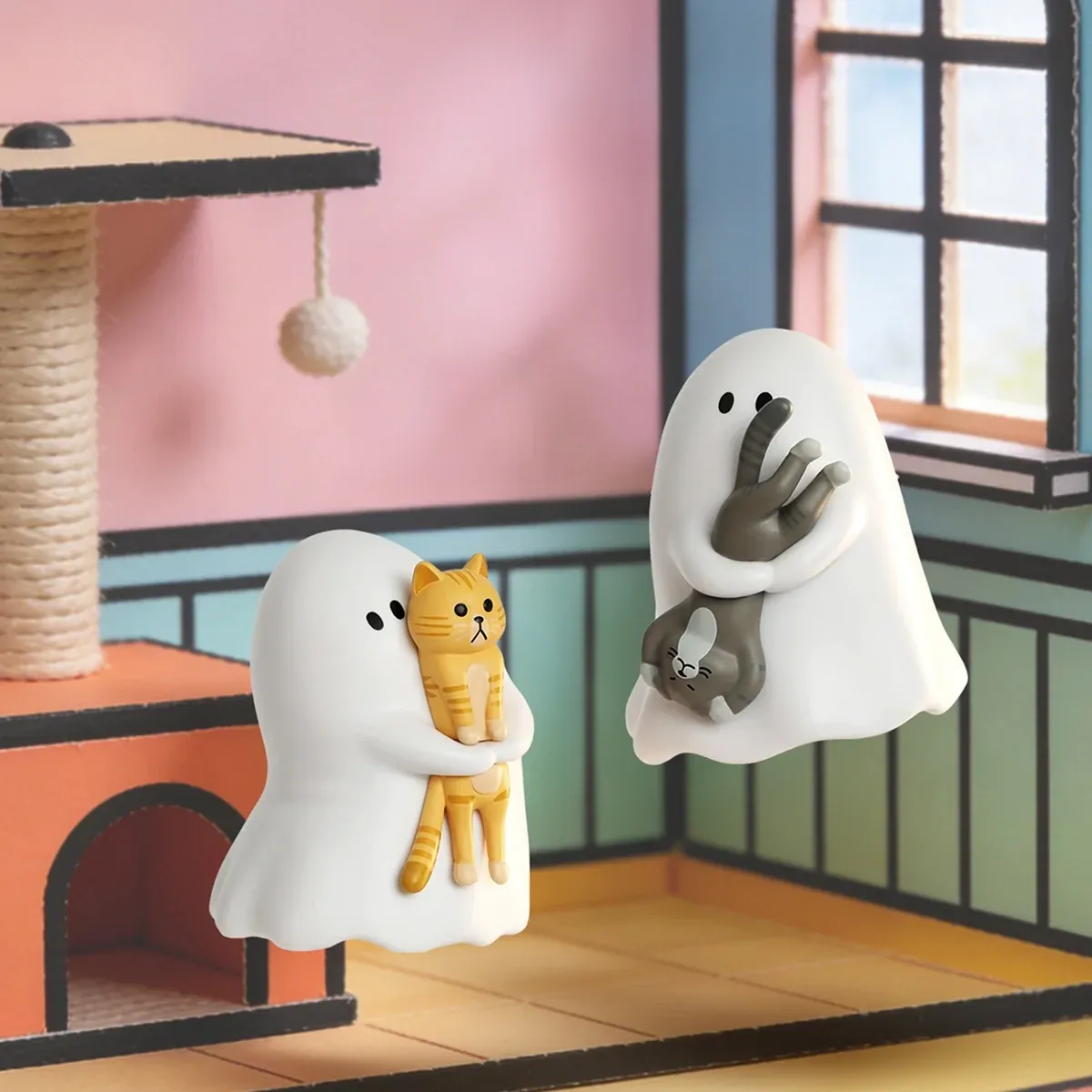 Kawaii Cat Blind Box Ceramic Figurine – 9-Piece Collectible Set, No Duplicates