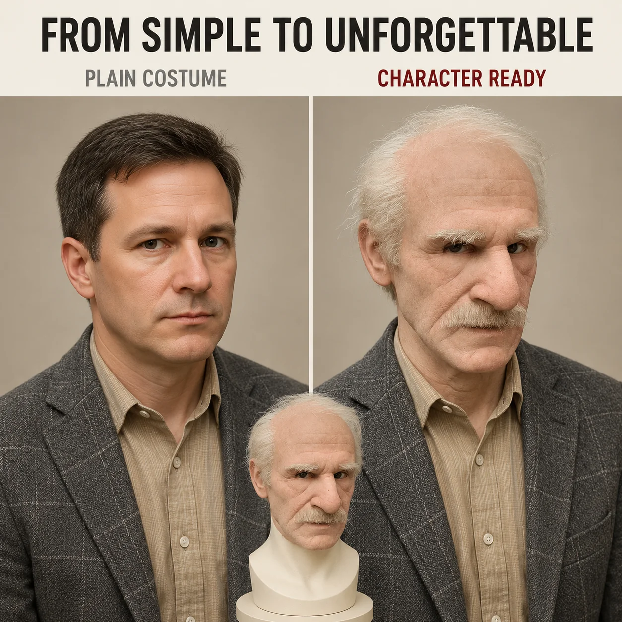 Halloween Old Man Mask – Realistic Latex Full Head Costume Mask