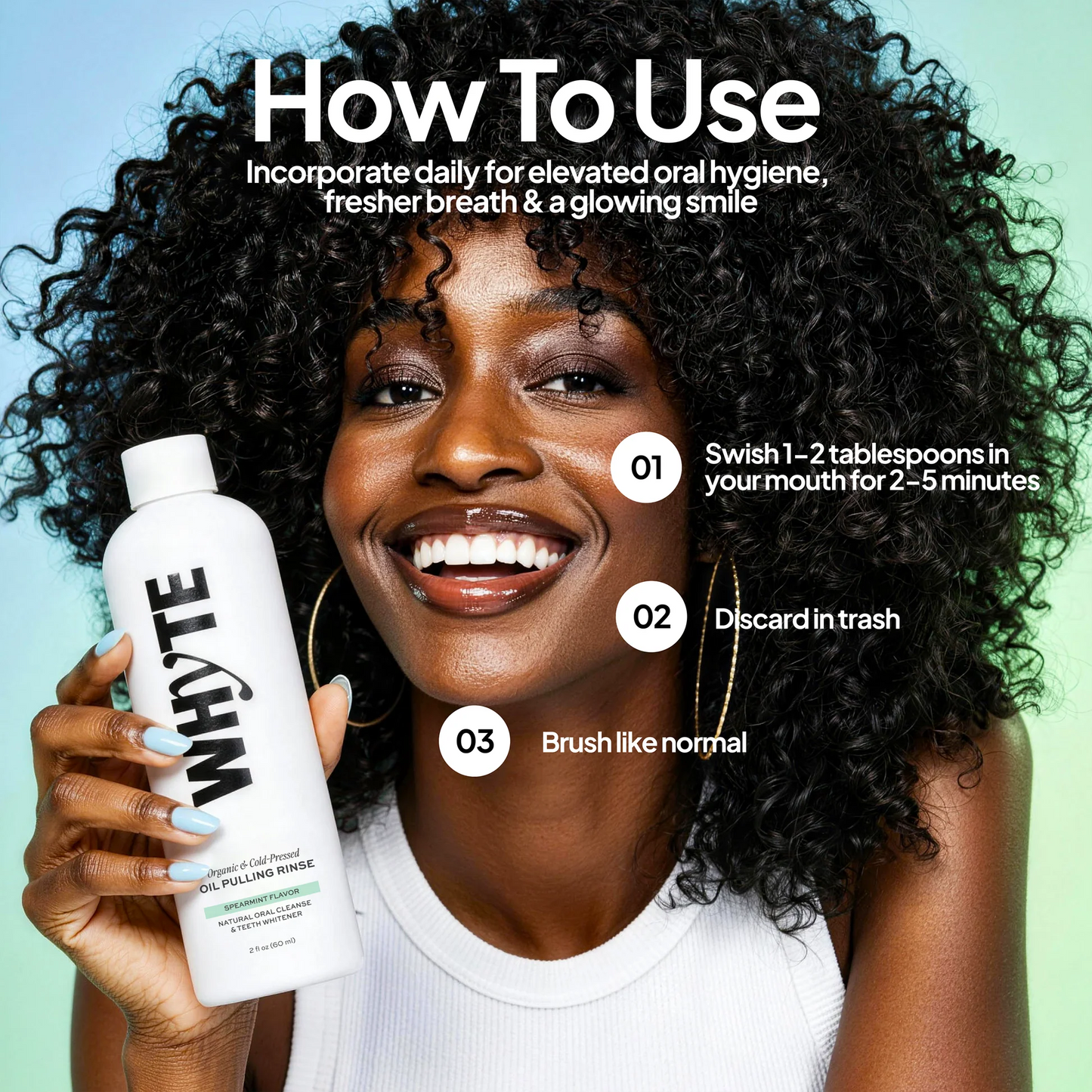 Organic Oil Pulling Mouthwash – Spearmint, Coconut & Clove, 8 fl oz