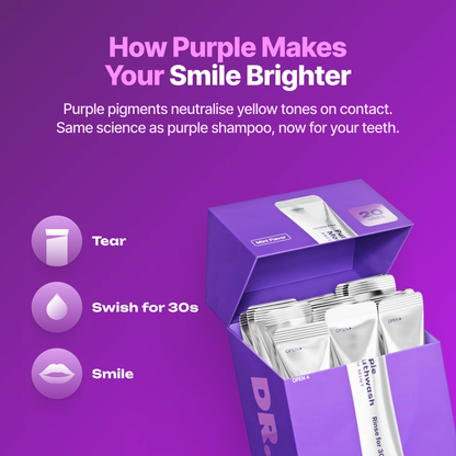 Purple Color-Correcting Rinse: Instant Whitening & Lasting Fresh Breath