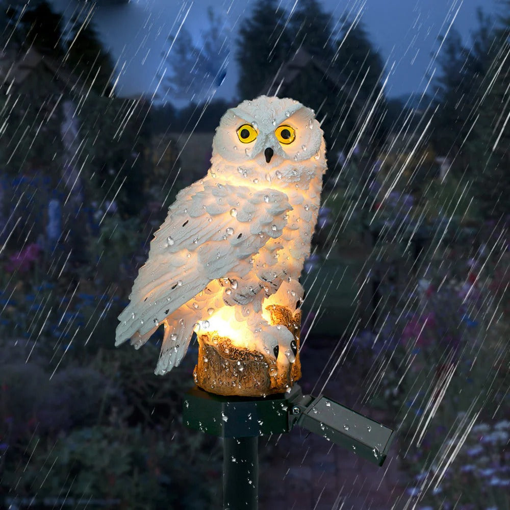 Solar Resin Owl Garden Stake Light – Waterproof LED Pathway Decor