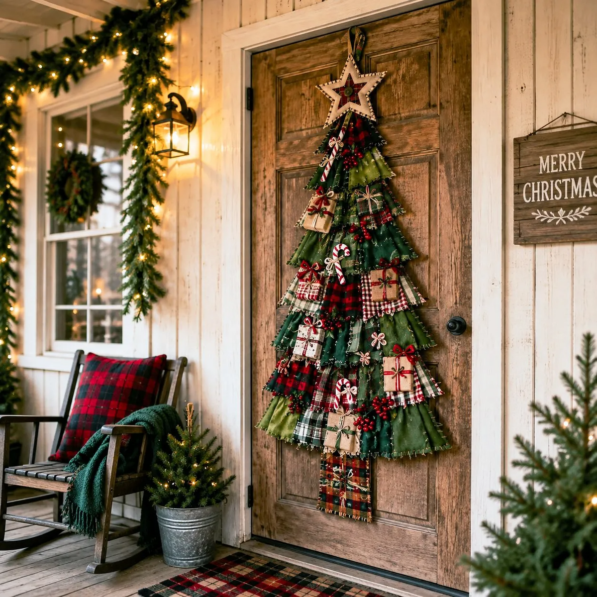 DIY Christmas Tree Door Hanging Kit – Oversized Patchwork Craft