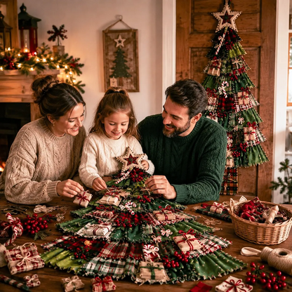 DIY Christmas Tree Door Hanging Kit – Oversized Patchwork Craft