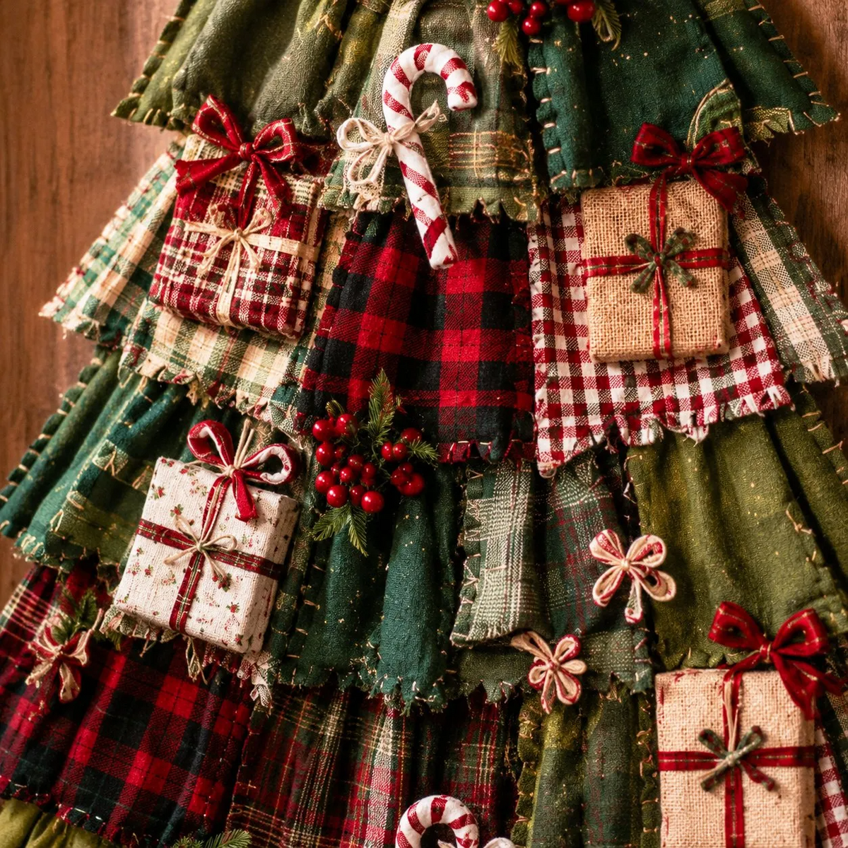 DIY Christmas Tree Door Hanging Kit – Oversized Patchwork Craft