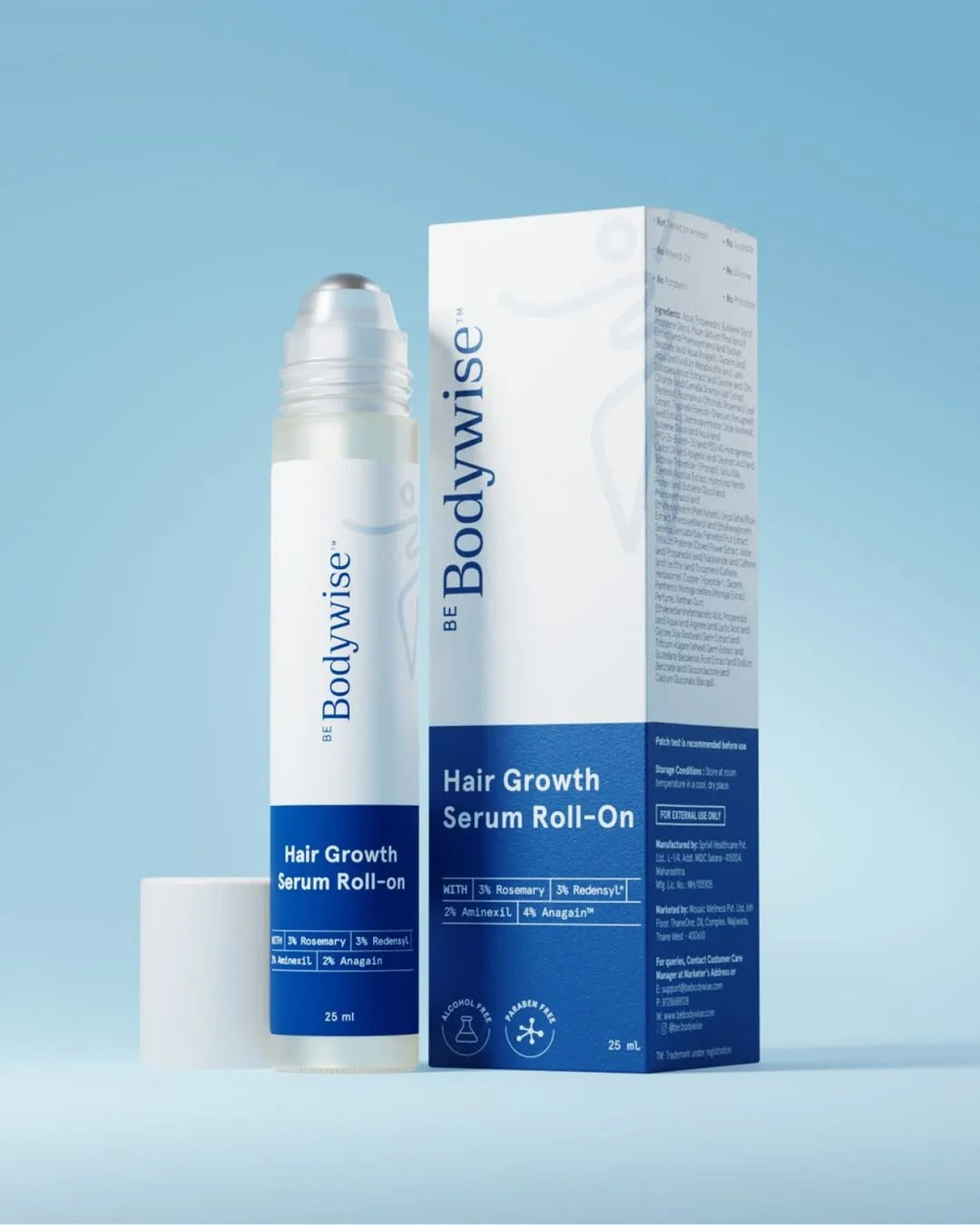 Rosemary Hair Growth Serum Roll-On – 3% Rosemary, 3% Redensyl & 2% Anagain