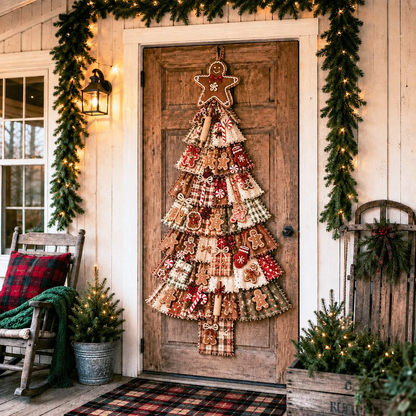 DIY Christmas Tree Door Hanging Kit – Oversized Patchwork Craft