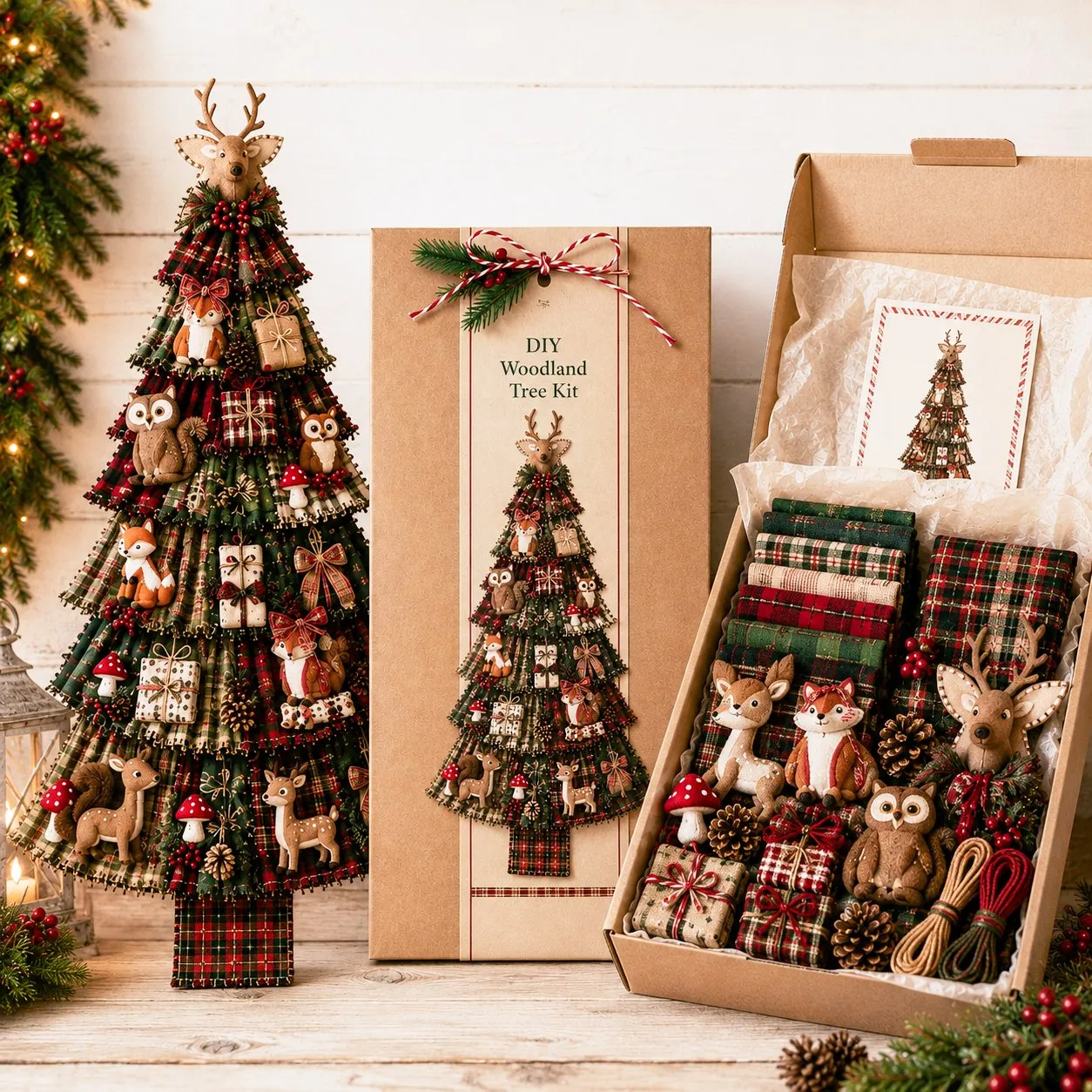DIY Christmas Tree Door Hanging Kit – Oversized Patchwork Craft