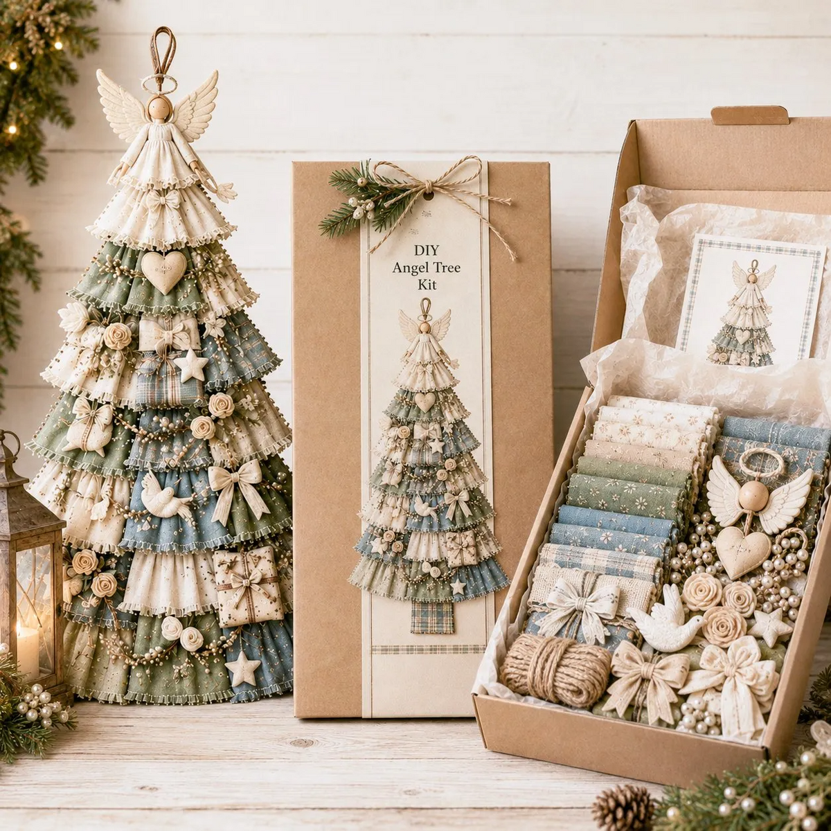 DIY Christmas Tree Door Hanging Kit – Oversized Patchwork Craft