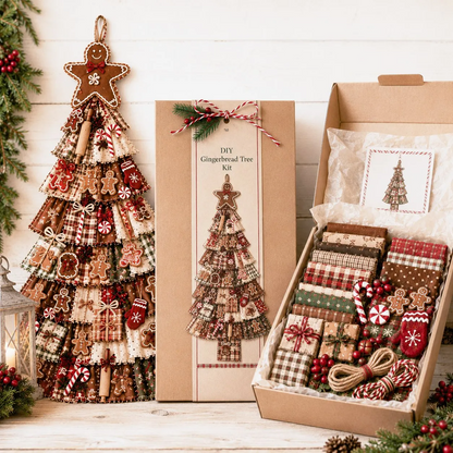DIY Christmas Tree Door Hanging Kit – Oversized Patchwork Craft