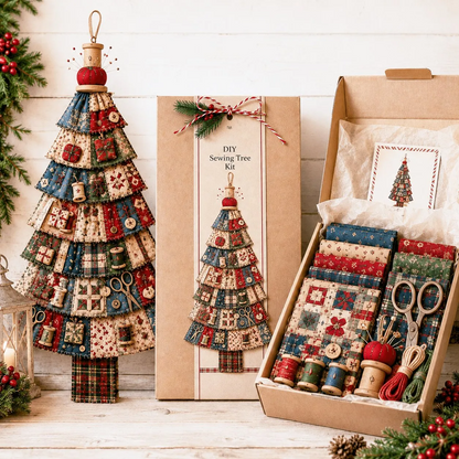 DIY Christmas Tree Door Hanging Kit – Oversized Patchwork Craft