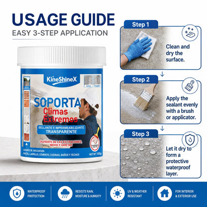 Transparent Waterproof Sealant – Flexible Polymer Emulsion Crack Filler for Roof, Walls & Tiles