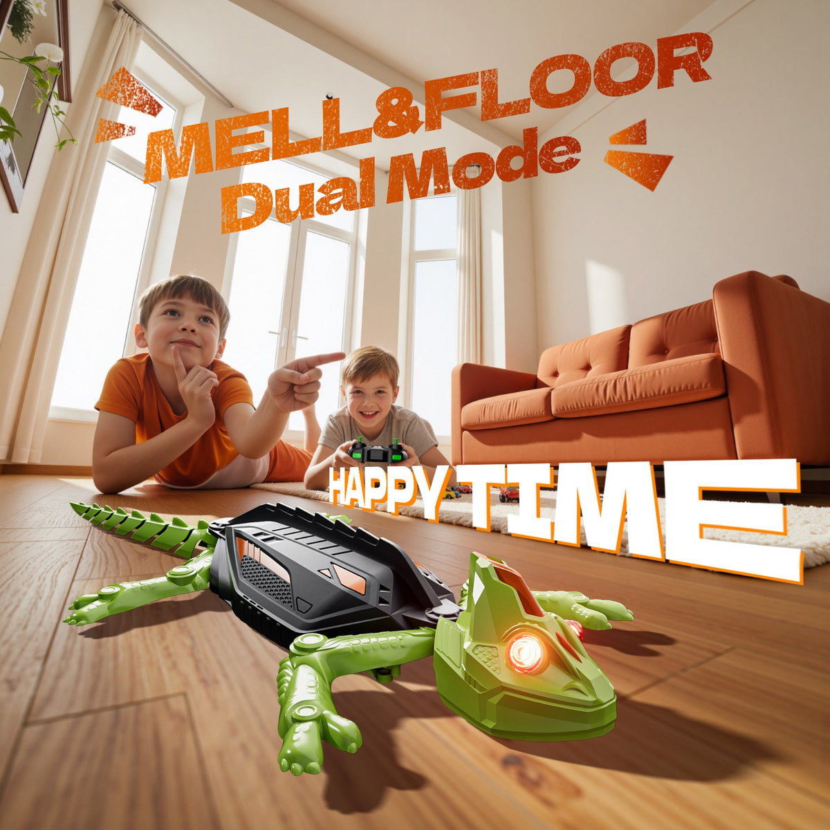 Gecko Wall Racer – Remote Control Climbing Gecko with Glowing LED Eyes