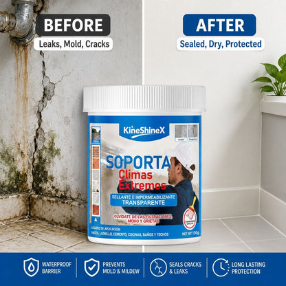 Transparent Waterproof Sealant – Flexible Polymer Emulsion Crack Filler for Roof, Walls & Tiles