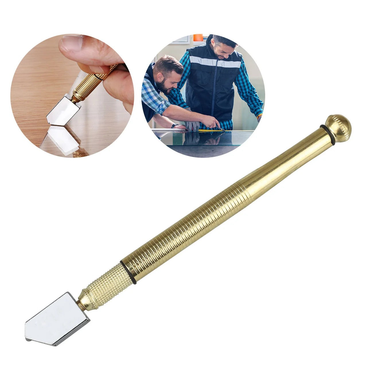 Diamond-Head Glass Scoring Tool – Precision Snap for 3-15mm Sheets