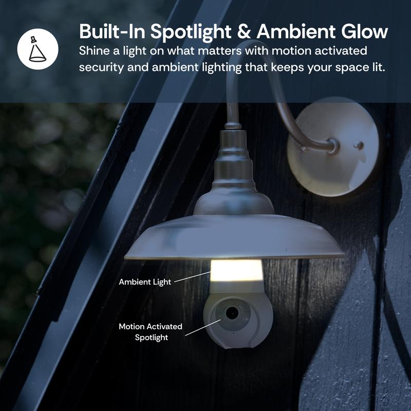 💡 360° WiFi Bulb Camera with Smart Remote Monitoring