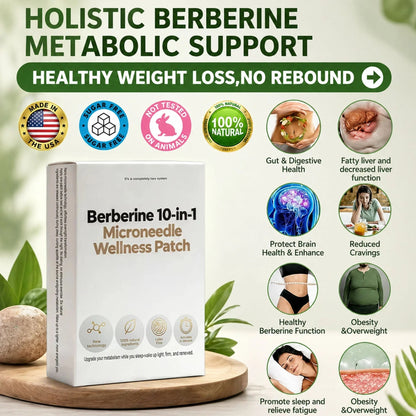 Berberine 10-in-1 Micro-Tip Wellness Patch – Advanced Transdermal Support