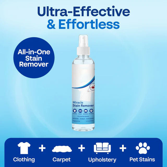 Miracle Stain Remover Spray – 4oz All-in-One, No Harsh Chemicals