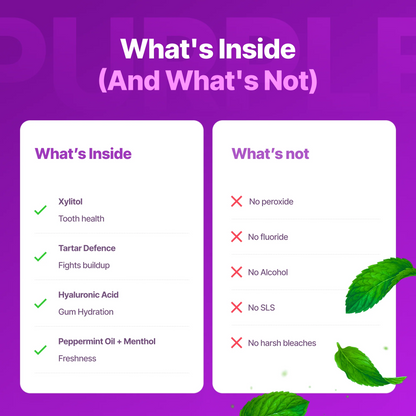 Purple Color-Correcting Rinse: Instant Whitening & Lasting Fresh Breath