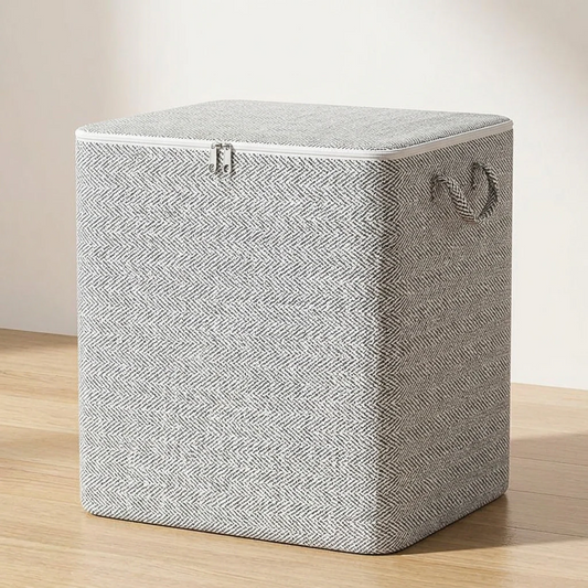 Large Capacity Quilt & Blanket Storage Bags – 4 Sizes, Gray Pattern, Foldable