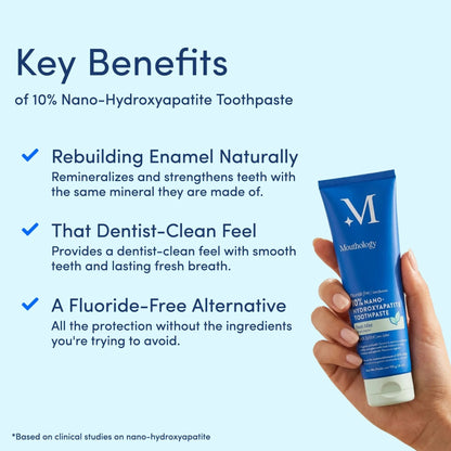 10% Nano-Hydroxyapatite Toothpaste – Natural Enamel Support, SLS & Fluoride Free