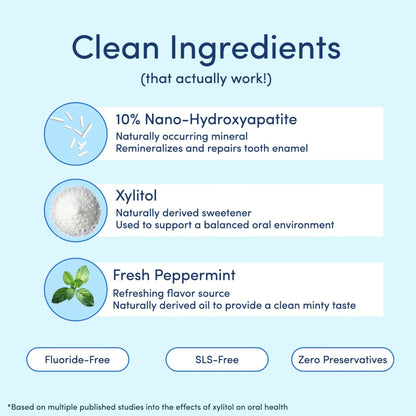 10% Nano-Hydroxyapatite Toothpaste – Natural Enamel Support, SLS & Fluoride Free