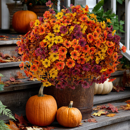 UV-Resistant Silk Daisy Bundles – 8-Pack Autumn Outdoor Decor