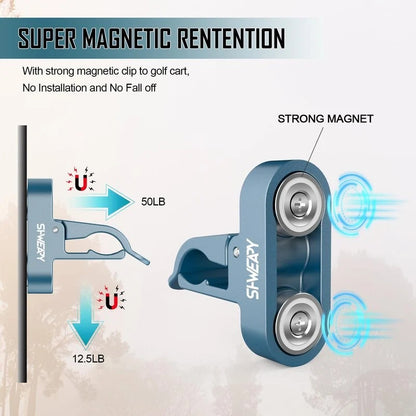 Magnetic Golf Cart Clip – Aluminum Alloy Holder for 30–70mm Frames