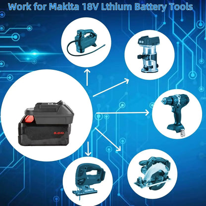 DM18M Makita Adapter – Milwaukee/DeWalt Battery Compatible, USB