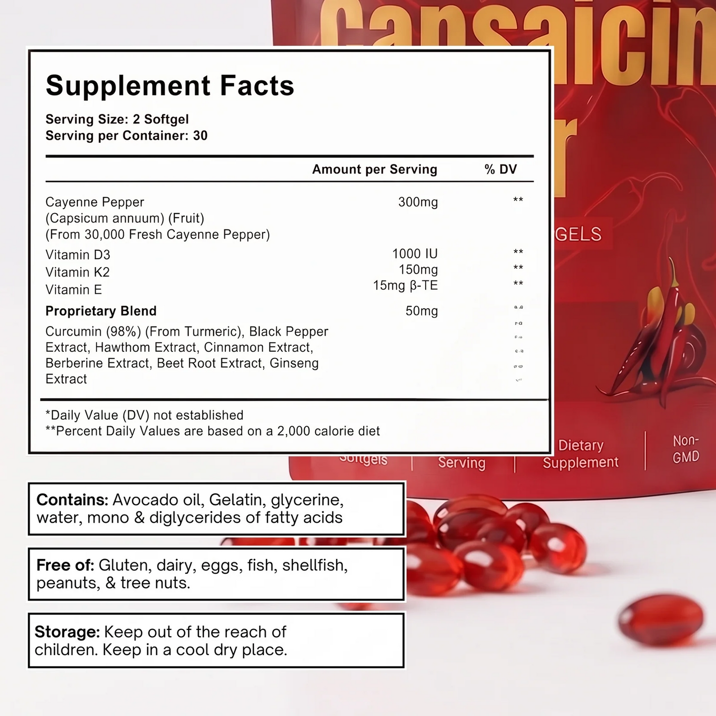 Cayenne Pepper Capsules – 12-in-1 Botanical Blend for Daily