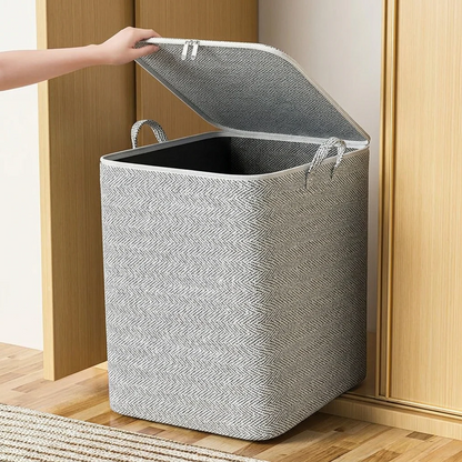 Large Capacity Quilt & Blanket Storage Bags – 4 Sizes, Gray Pattern, Foldable