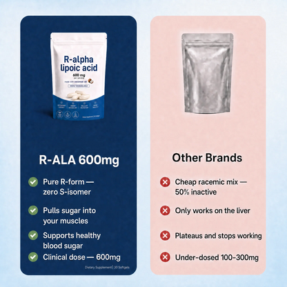 R-Alpha Lipoic Acid 600mg – Pure R-Form Softgels