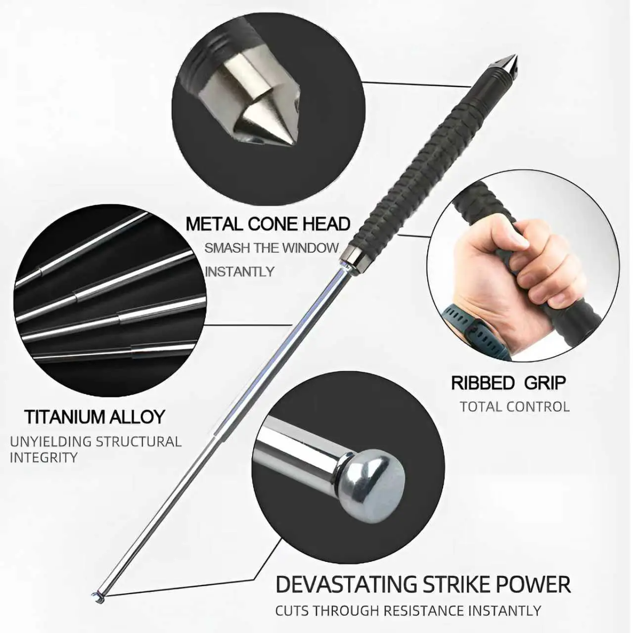 26" Collapsible Trekking Poles – Lightweight, Adjustable & Anti-Slip for Hiking