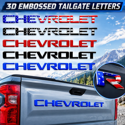 3D Raised Tailgate Letters – Premium ABS Overlay Trim Stickers