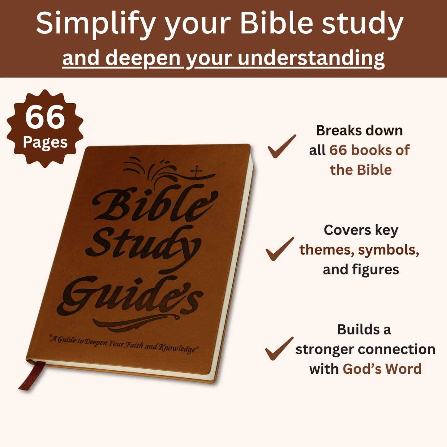 66-Page Bible Study Guide for Deeper Faith & Reflection