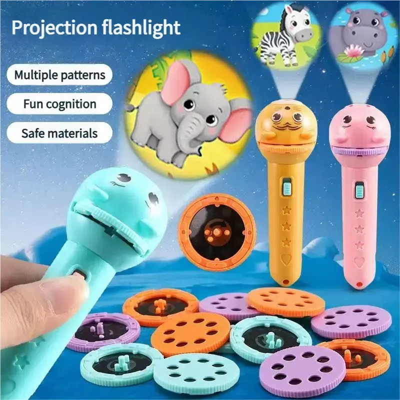 Kids' Projection Flashlight – 80 Patterns, Bedtime Story & STEM Learning Toy
