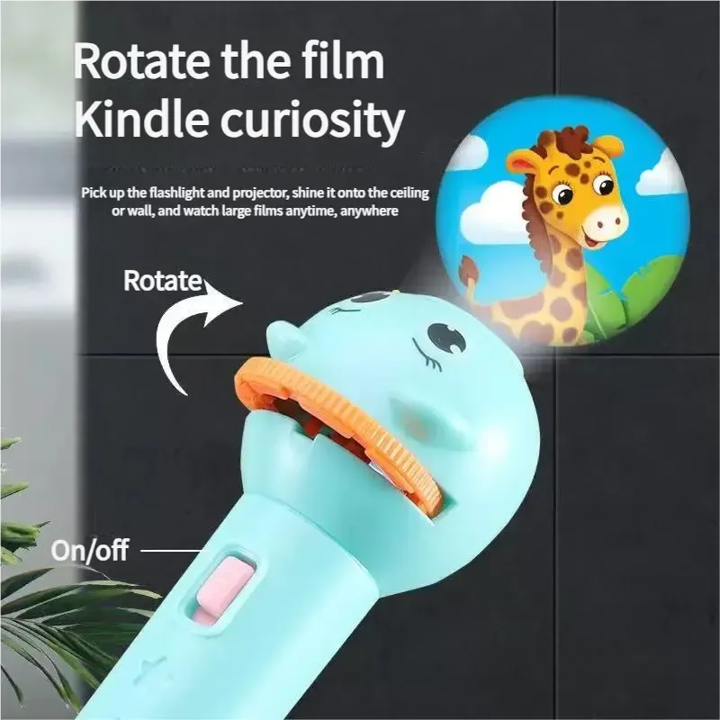 Kids' Projection Flashlight – 80 Patterns, Bedtime Story & STEM Learning Toy