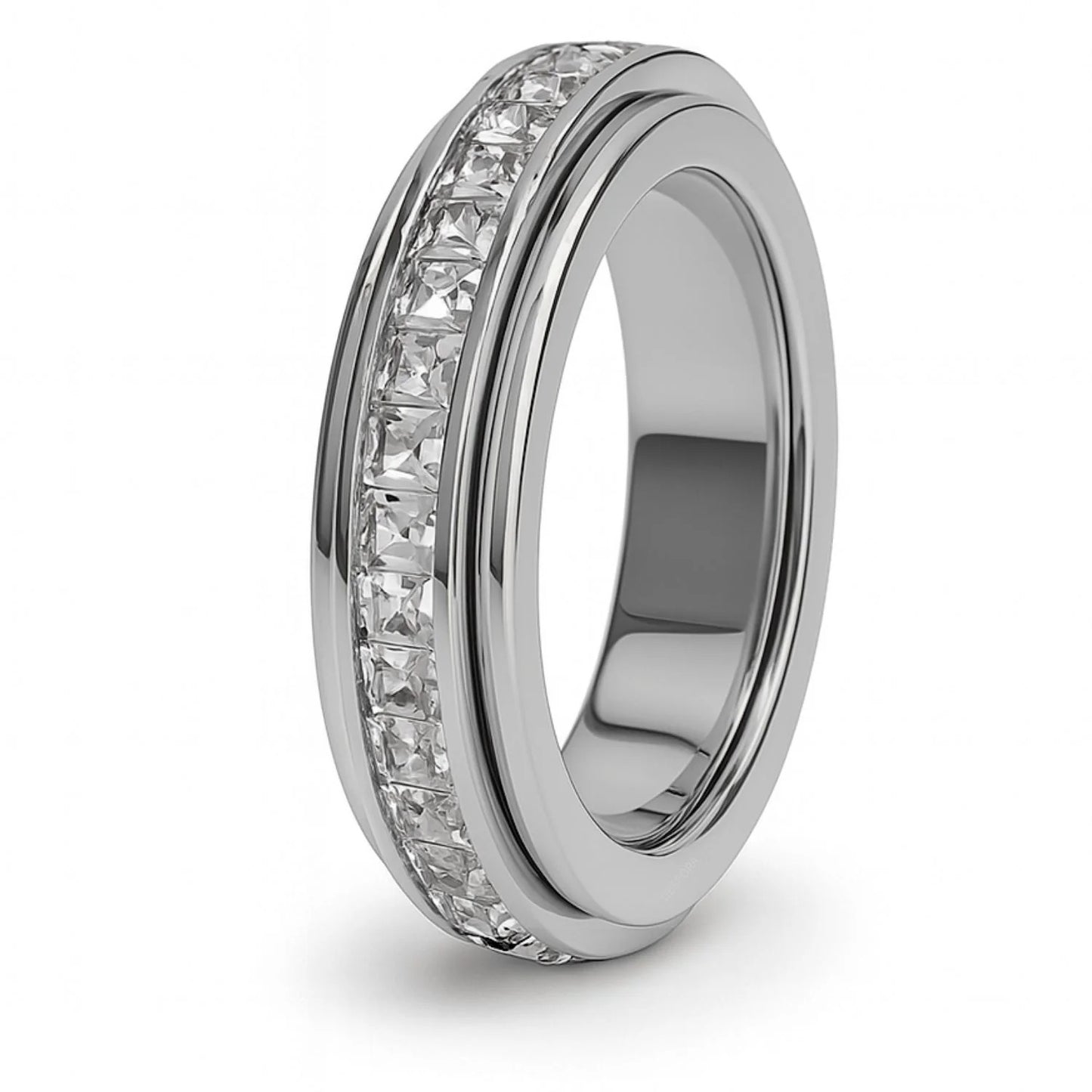 Titanium Spinner Anxiety Ring – Stress Relief Fidget Band