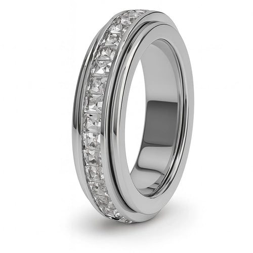 Titanium Spinner Anxiety Ring – Stress Relief Fidget Band