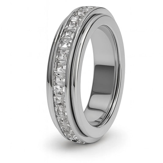 Titanium Spinner Anxiety Ring – Stress Relief Fidget Band