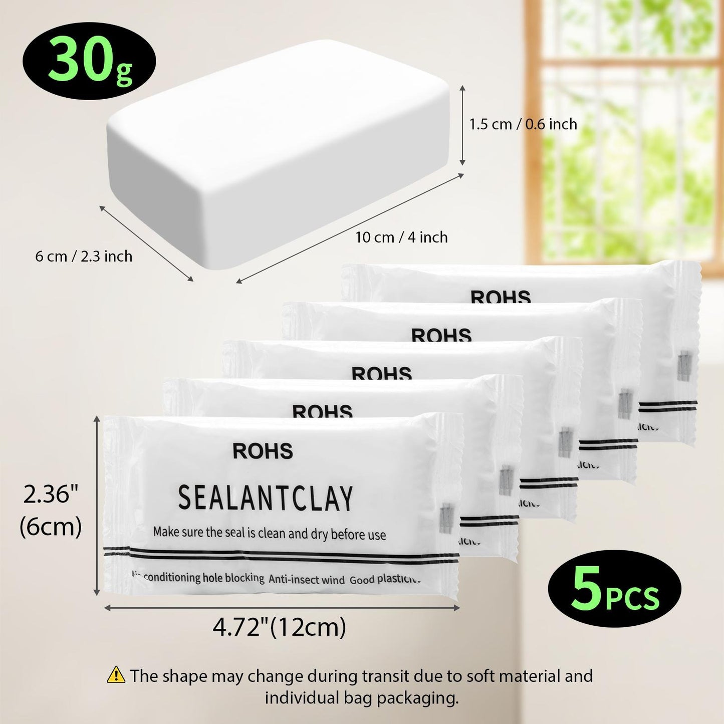 6 PCS Waterproof Seal Putty for Wall Holes & Pipe Repairs