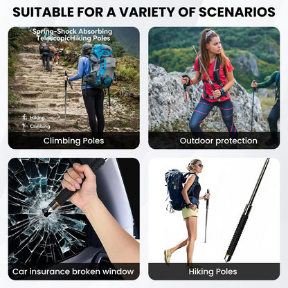 26" Collapsible Trekking Poles – Lightweight, Adjustable & Anti-Slip for Hiking