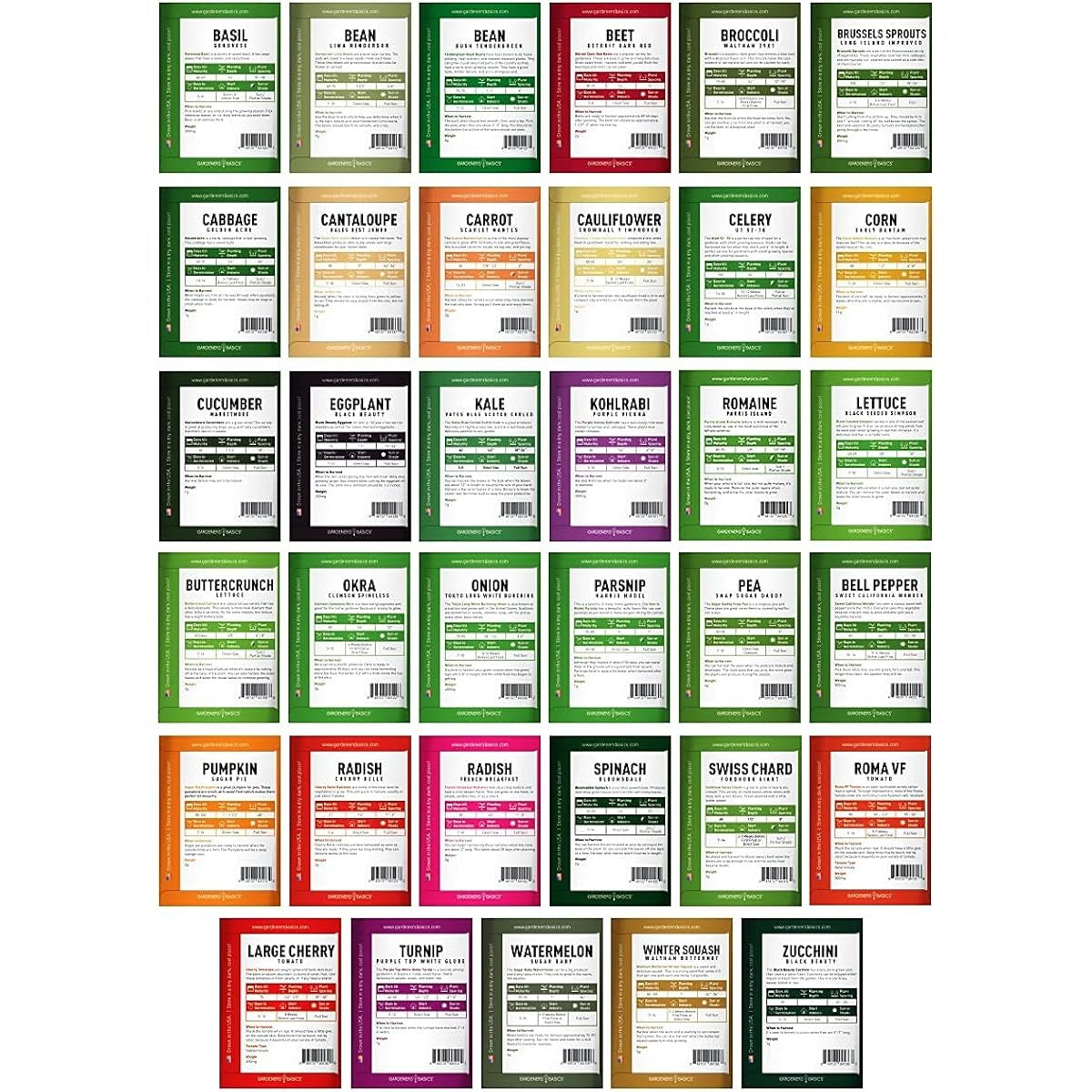 🌱Survival Vegetable Garden Kit – 35 Essential Varieties (16,000+ Pieces)