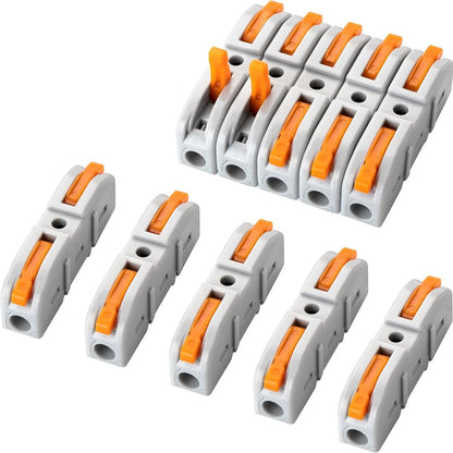 Quick-Lever Wire Connector Kit with Wire Stripper – 24-12 AWG, 50/100 Pcs