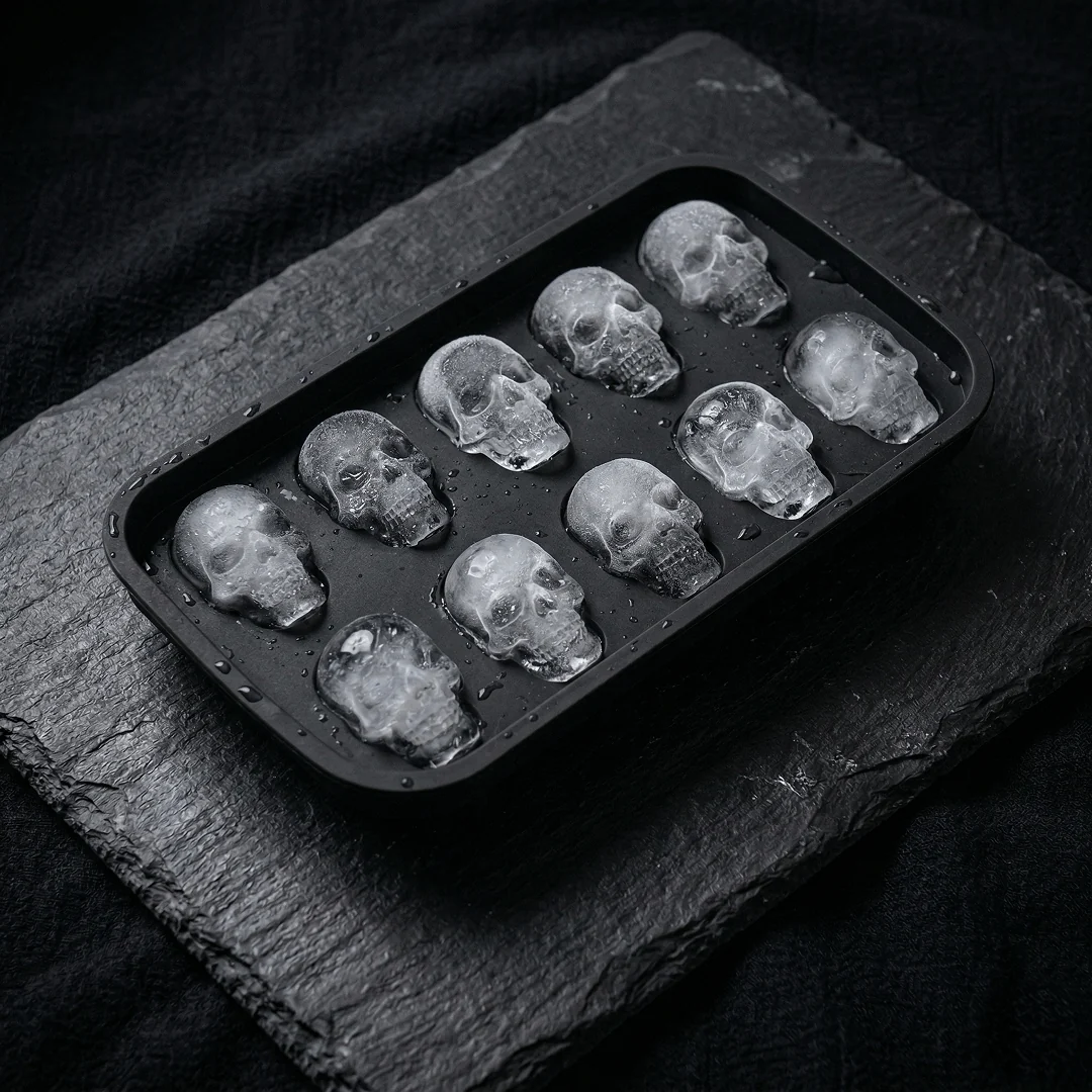 3D Skull Ice Cube Mold – Easy-Release Silicone Tray