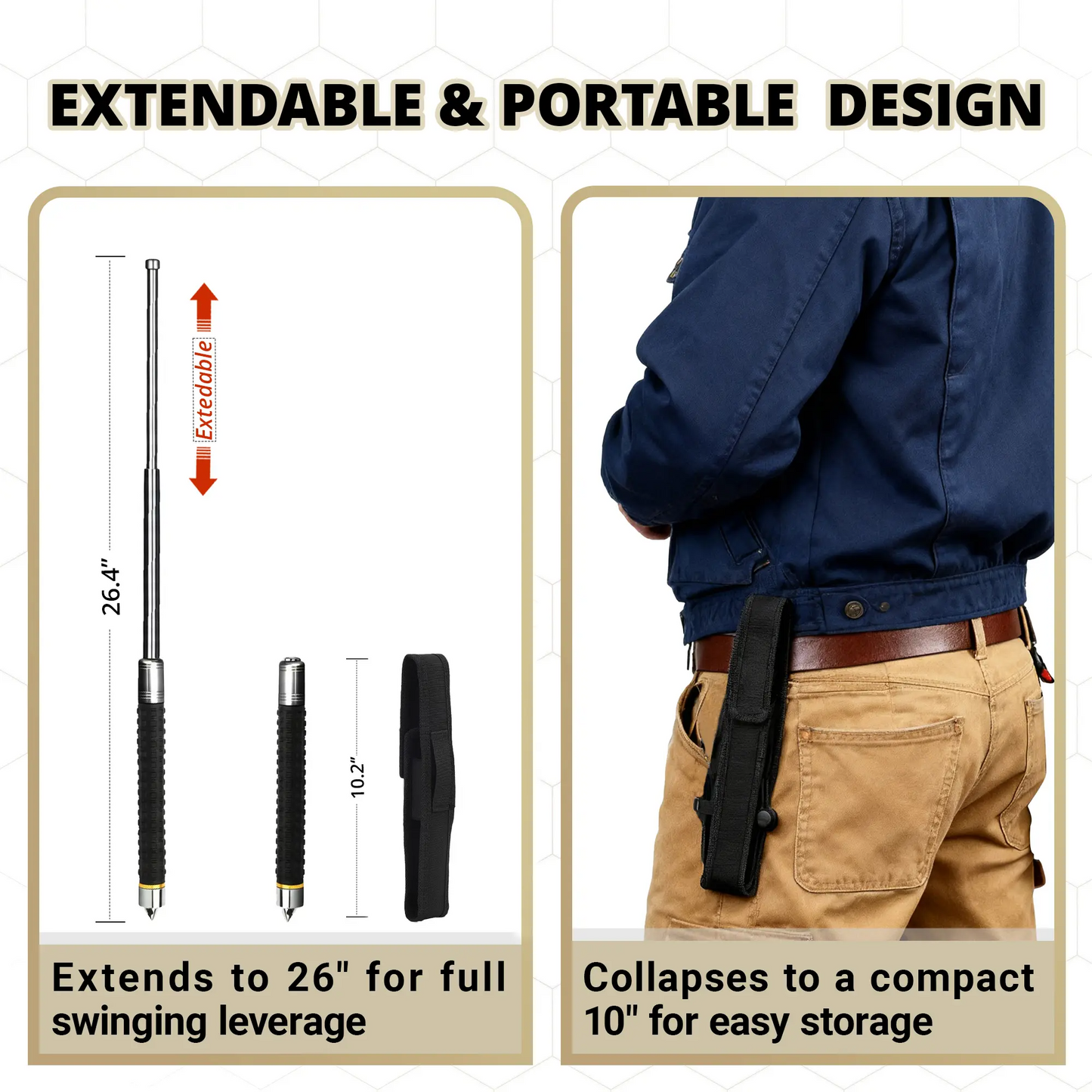 26" Collapsible Trekking Poles – Lightweight, Adjustable & Anti-Slip for Hiking