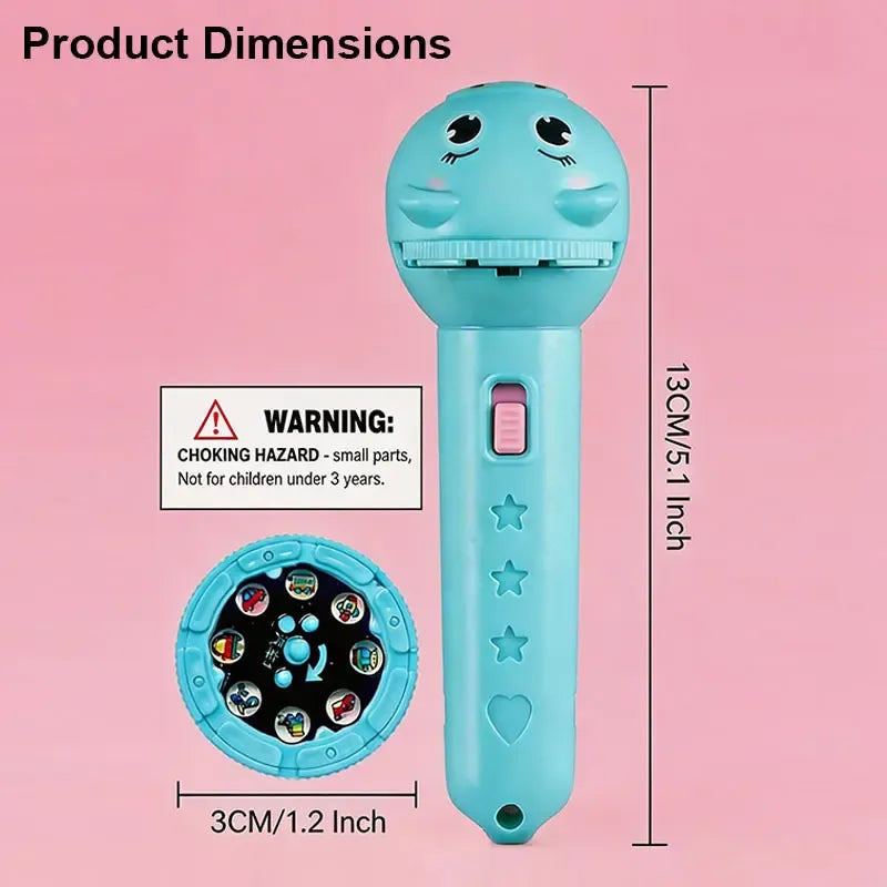 Kids' Projection Flashlight – 80 Patterns, Bedtime Story & STEM Learning Toy
